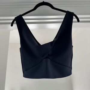 Abercrombie & Fitch Black Twist Front Crop Top Tank